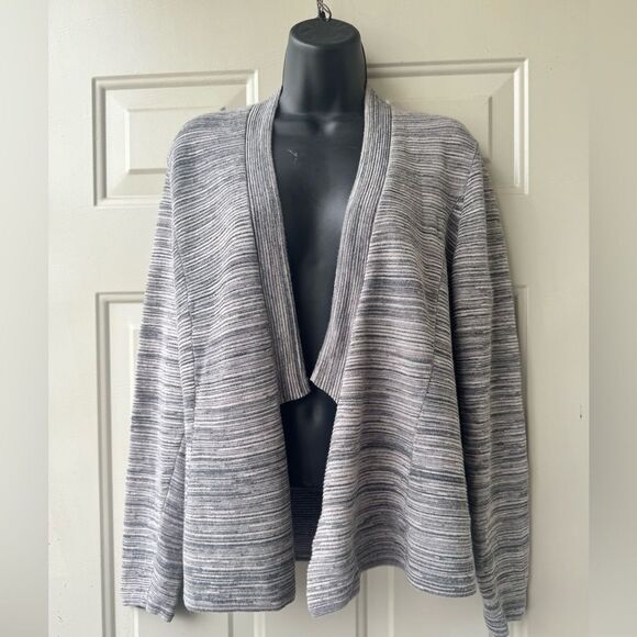 Eileen Fisher Maple Oat Tencel Organic Cotton Notch Collar Cardigan  Size M - Picture 7 of 12